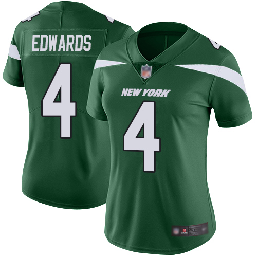 New York Jets Limited Green Women Lac Edwards Home Jersey NFL Football #4 Vapor Untouchable